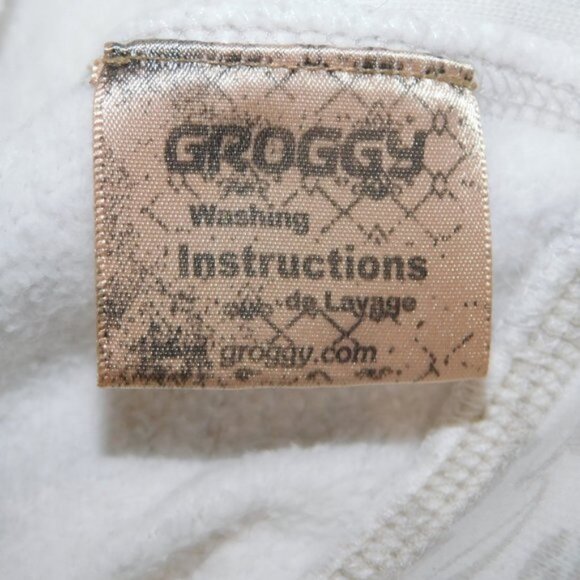 Womens XS Groggy Cream Tan romantic Pattern Full Zip Hoodie - Picture 5 of 9
